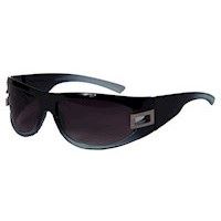 L�kre sorte mode solbriller fra DG-Eyewear med en klar bl� kant.